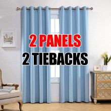 MIUCO CAMERA DE NCARCARE SOILD GROMMET PANELURI PANELURI PENTRU PANELE PENTRU PENTRU CUMPARARI PENTRU SETA DE 2 52X95 CHEL BLUE BLUE BONUS 2