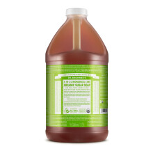 Dr BronnerAs - Organic Sugar Soap Lemongrass 64 Ounce - Made with Organic Oils Sugar and Shikakai Powder 4-in-1 Use: Hands Body Face and Hair cl