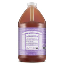 Dr BronnerAs - Organic Sugar Soap Lavender 64 Ounce - Made with Organic Oils Sugar and Shikakai Powder 4-in-1 Uses: Hands Body Face and Hair cle