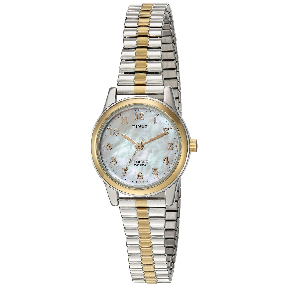 Timex Women's TW2P67200 Essex Avenue Two-Tone Extra Long Stainless Steel Expansion Band Watch