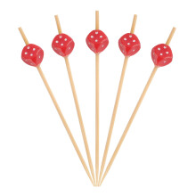 Bamboomn 3.9 """" Dekorativ terning Party End Bambus Cocktail Fruit Sandwich Picks Spede til taget h?jde for begivenheder Ferieres restauranter ell
