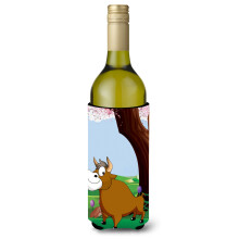 Caroline's Treasures APH7628LITERK Bull Under The Tree Wine Bottle Koozie Hugger 750ml Multicolor
