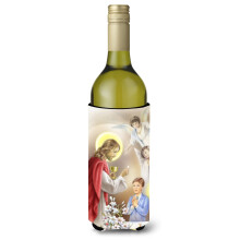 Caroline's Treasures APH7584LITERK First Communion Boy Wine Bottle Koozie Hugger  750ml  Multicolor