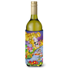 Caroline's Treasures APH0978LITERK Animals Kayaking Wine Bottle Koozie Hugger  750ml  Multicolor