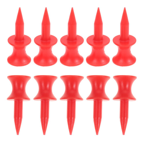 MUXSAM Golf Tees Unbreakable Step Down Plastic Castle Tees, 100-Pack, Size-1 1/4"/31mm, Color Pack for Practice
