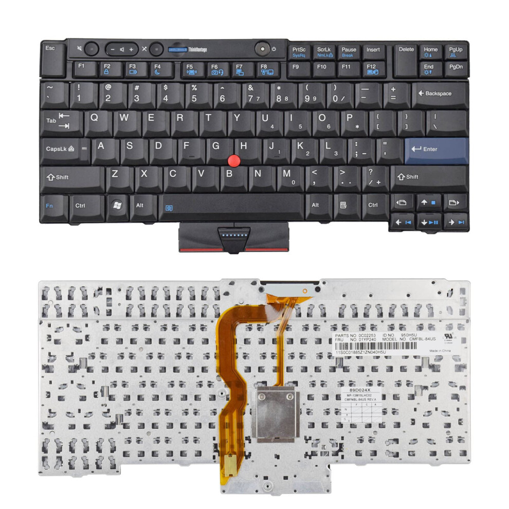 Sunmall New Laptop Keyboard With Pointer Compatible With Lenovo Thinkpad T400s T410 T410s T410i T410si T420 T420i T420s T510 T510i T520 W510 W520 X220 712809994786