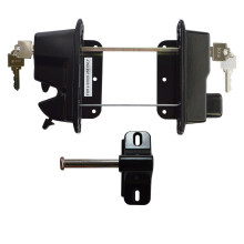 Keystone sort zink trykst?bt metal n?gle l?sbar l?s | 2-sidet | N?glet ens | KLADV-M2-BK-KA