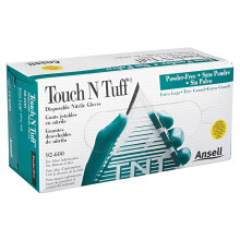 Ansell 92-600-9,5-10 Touch N Tuff disponible handsker pulverfrit nitril 4 mil st?rrelse 9,5-10 gr?n