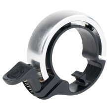 Timbre de bicicleta de aluminio Oi Bell grande de 318 mm, plateado
