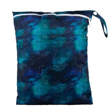 Kzepes nedves szraztska babaszvet pelenka pelenka bettes tska, jrahasznlhat, moshat (Whales Stars)