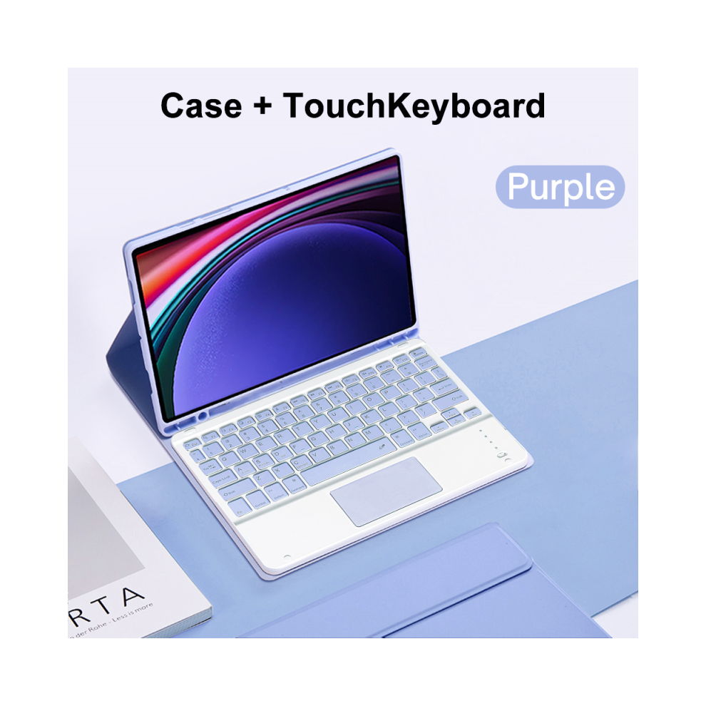(Bright C, French Keyboard) For Samsung Galaxy Tab S9 11Inch Tablet Keyboard C Purple 976662463494