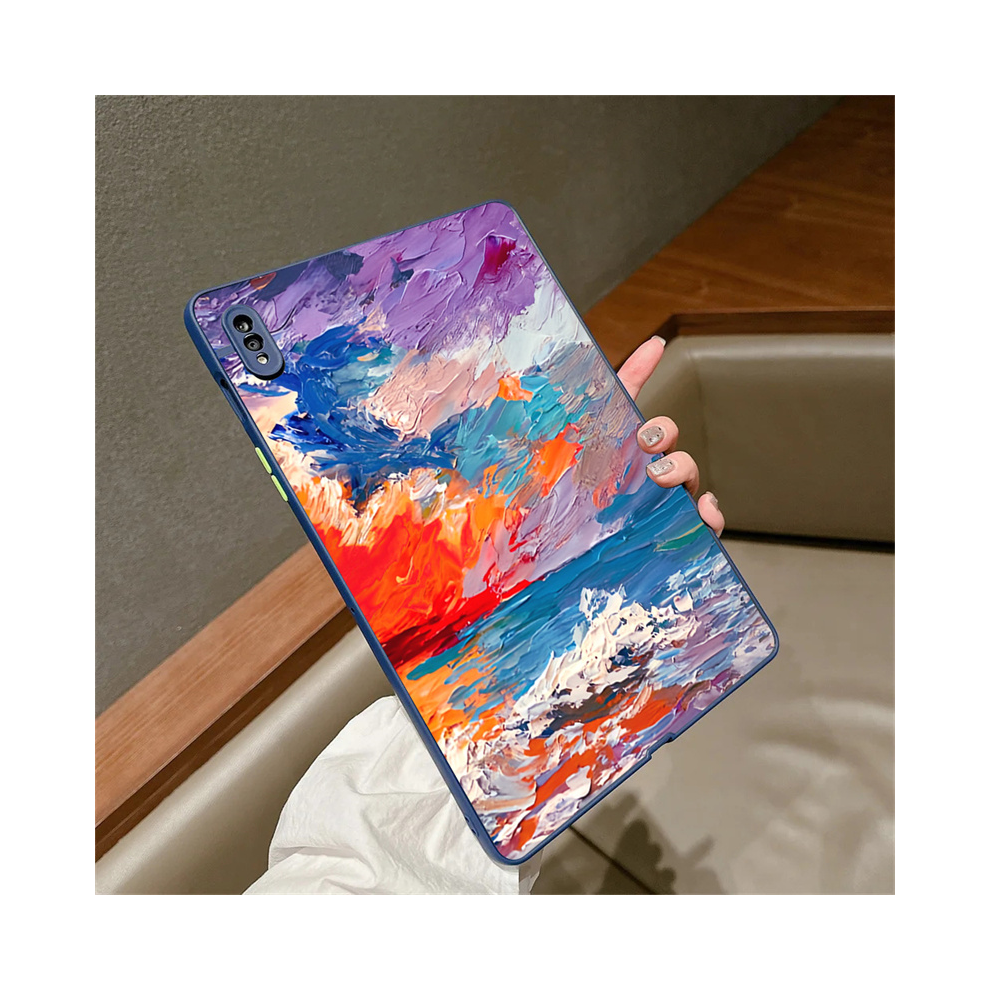 (Y6-P29, Tab S7fe 12.4 T730) Bright Color Landscape Painting Case For Samsung G 976662477453