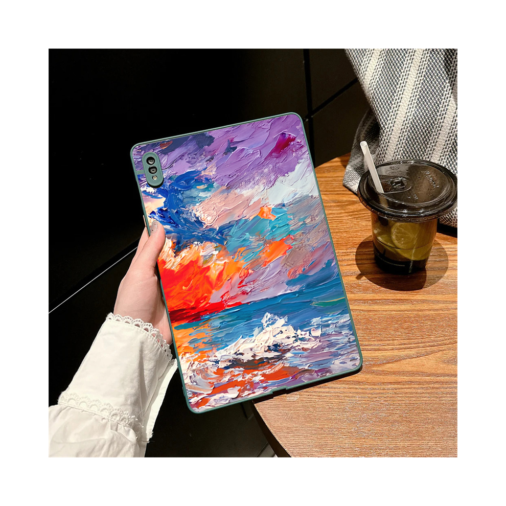 (Y5-P29, Tab S7fe 12.4 T730) Bright Color Landscape Painting Case For Samsung G 976662477477