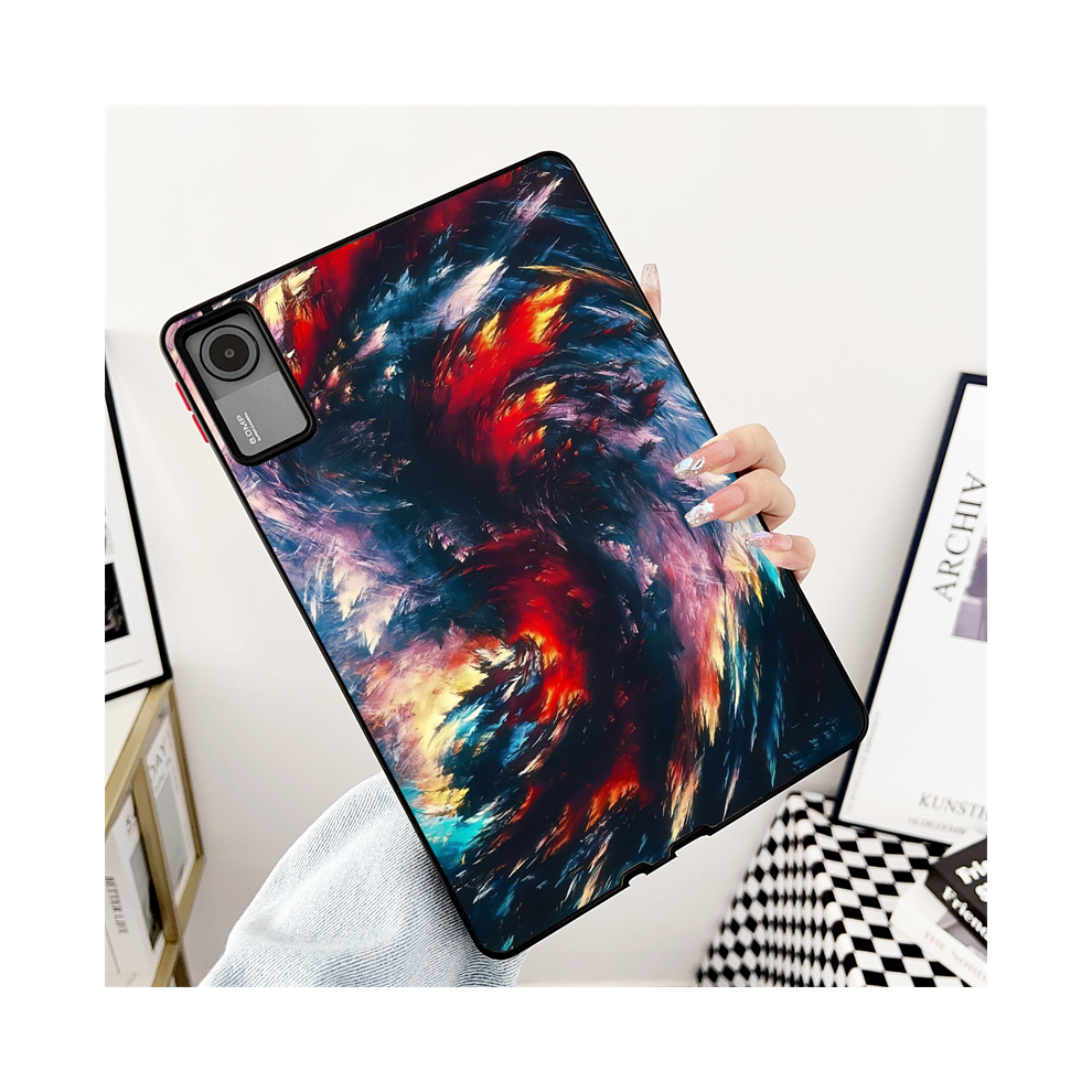 (Y1-P32, Tab S7fe 12.4 T730) Bright Color Landscape Painting Case For Samsung G 976662477651