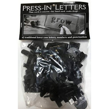 Press in Letters and Numbers Stone Concrete Stamps - Lowercase Traditional Typeface