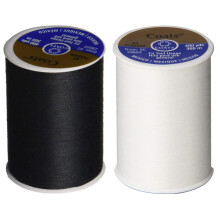 Confezione da 2 - NERO E BIANCO - Filo multiuso Coats & Clark Dual Duty - Una bobina da 400 iarde ciascuna di NERO e BIANCO