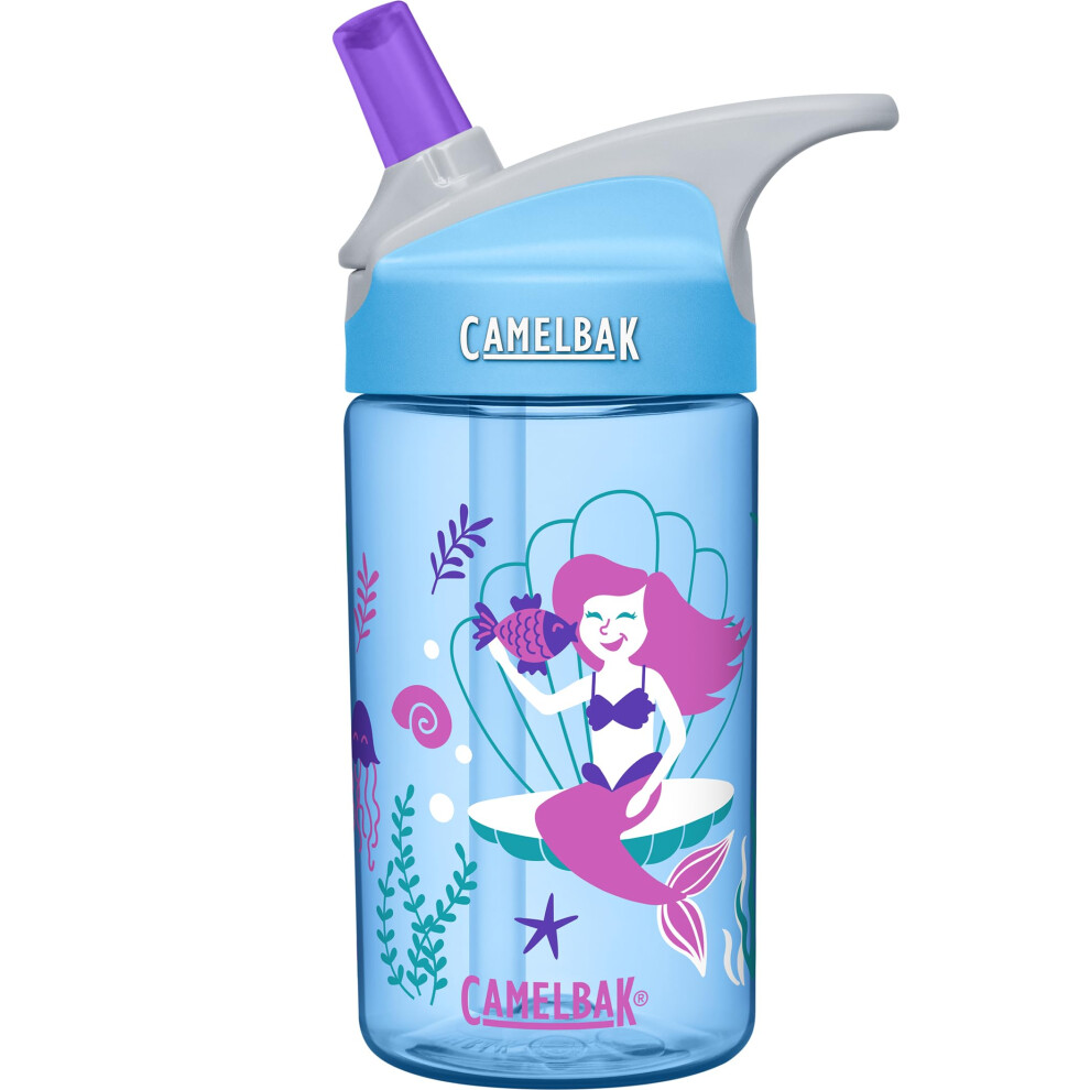 CamelBak eddy Kids Water Bottle - CamelBak Kids Big Bite Valve - Spill Proof - Water Bottle For Kids - BPA-Free Water Bottle - 12oz  Magical Mermaids