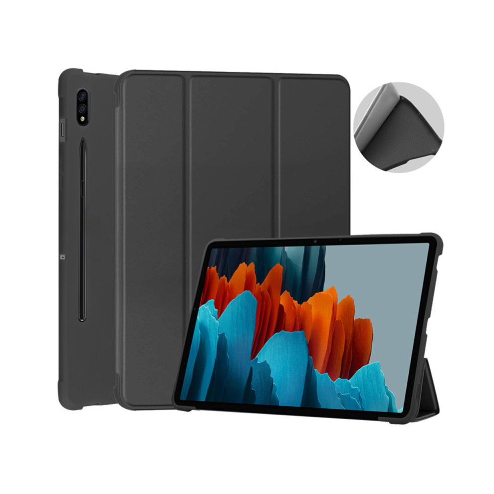(, S9 11Inch) Silicon Leather Cover For Samsung Galaxy Tab S9 Pl Black 976662488787