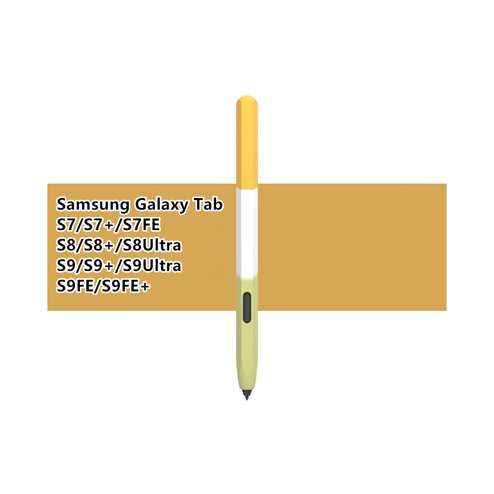 (S7-) Silicone Pencil Case Tablet Touch Stylus Pen Cover Yellow 976662499707