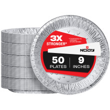 NOCRY Premium engangs tærtepander (50 pakke) - folie aluminium pie pander 9 tommer eller engangs tærte dåser til bagning af lækre tærter eller sp