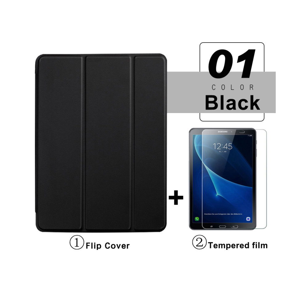 ( And 1Pc Glass, Tab A9 Plus X210) Flip Tablet Case For Samsung Galaxy Tab A A6 10.1 Black 976662487063