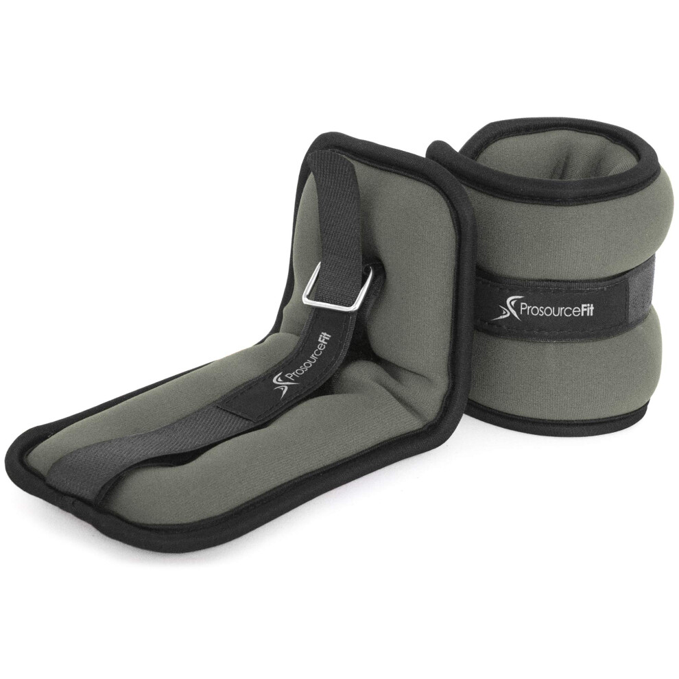 Photos - Barbells & Dumbbells ProsourceFit Ankle Wrist Weights Set of 2, Adjustable Comfort Fit, 2 lb for Women, and Men, Grey ps-1232-aw-????
