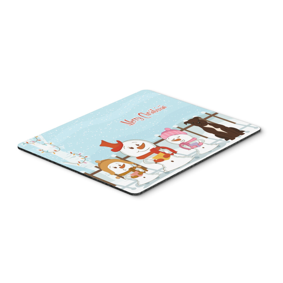 Caroline's Treasures Merry Christmas Staffordshire Chocolate Mouse Pad Multicolor 7.75X9.25 Bb2379mp 638508462152