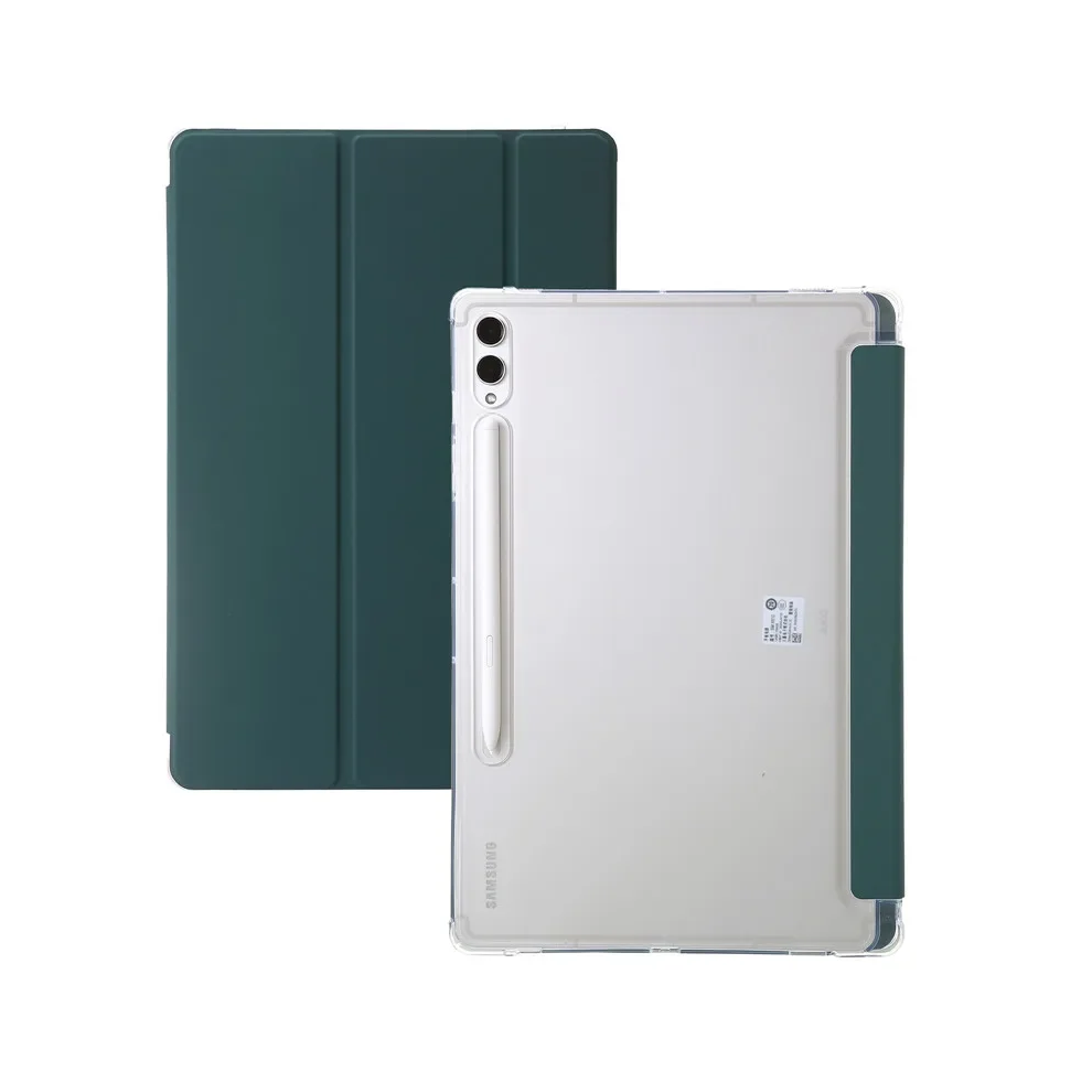 (Dark Tab S9 Fe(10.9 Inch)) For Samsung Tab S9 Fe Case With Pen Holder Trifold Green 976662510341