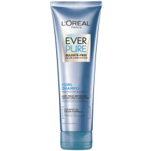L'Oreal Paris Sulfate Free Shampoo for Curly Hair  Lightweight  Anti-Frizz Hair Care with Coconut Oil  EverPure  8.5 Fl Oz (Packaging May Vary)