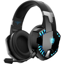 (BLUE) Bluetooth Gaming Headset for PS4, PS5, PC, Switch, G2000 Pro Wireless Over Ear Headphones for Phone, Laptop, with Detachable Noise Cancelling Mic