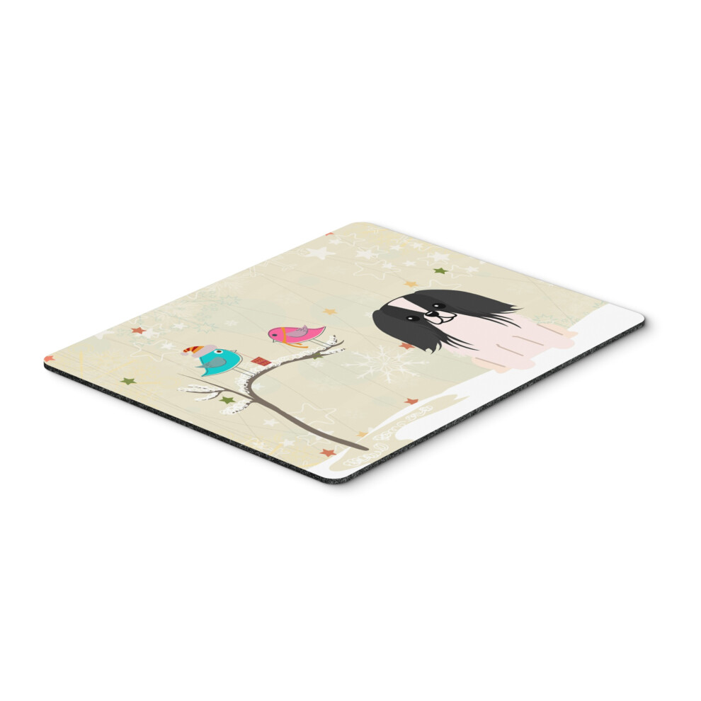 Caroline's Treasures Weihnachtsgeschenke Pekingese Schwarz-Wei -Mauspad, Mehrfarbig, 7,75 X 9,25 (BB2577MP)-image