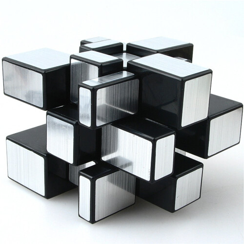 TANCH Mirror Speed ??Magic Cube 3X3 Pussel fr barn & vuxna Barn Silver