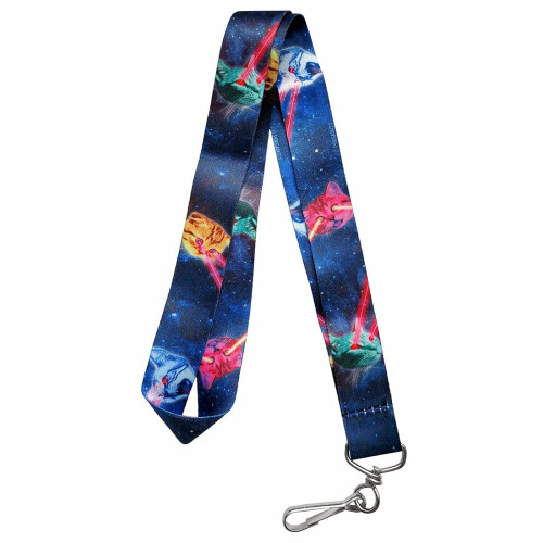 MemePinz Leuke Laser Cats Premium Lanyard