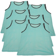 BlueDot Trading Jeugd Scrimmage Pinnie Trainingsvest voor teamoefeningen voor meerdere sporten Voetbal Basketbal en Lacrosse Hemelsblauw 6-pack