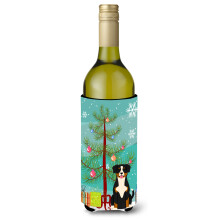 """"Caroline's Treasures BB4163LITERK Merry Christmas Tree Entlebucher Wijnfles Drankisolator Hugger 750ml Veelkleurig""""