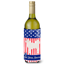 """"Caroline's Treasures USA Patriotic Polish Tetra Sheepdog Wijnfles Drank Isolator Hugger 750 ml Veelkleurig""""