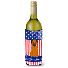 Caroline's Treasures BB3034LITERK Dr iak na fla e v na Patriotic USA Border Terrier, 750 ml, viacfarebn
