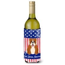 Caroline's Treasures BB3115LITERK USA Anglick buldog Cerven biele v no Dr iak na fla e na studen n poje 750 ml Viacfarebn