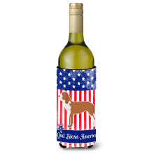 """"Caroline's Treasures USA Patriotic Spanish Hound Wijnfles Drankisolator Hugger 750 ml Veelkleurig""""