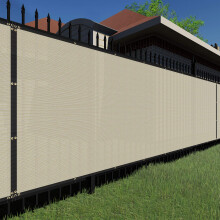 TANG Sunshades Depot 4' x 30' FT Beige Tan Privacy Staket Skrm Tillflligt Staket Skrm 150 GSM Heavy Duty Vindruta Staket Nt Stngsel Skydd 88