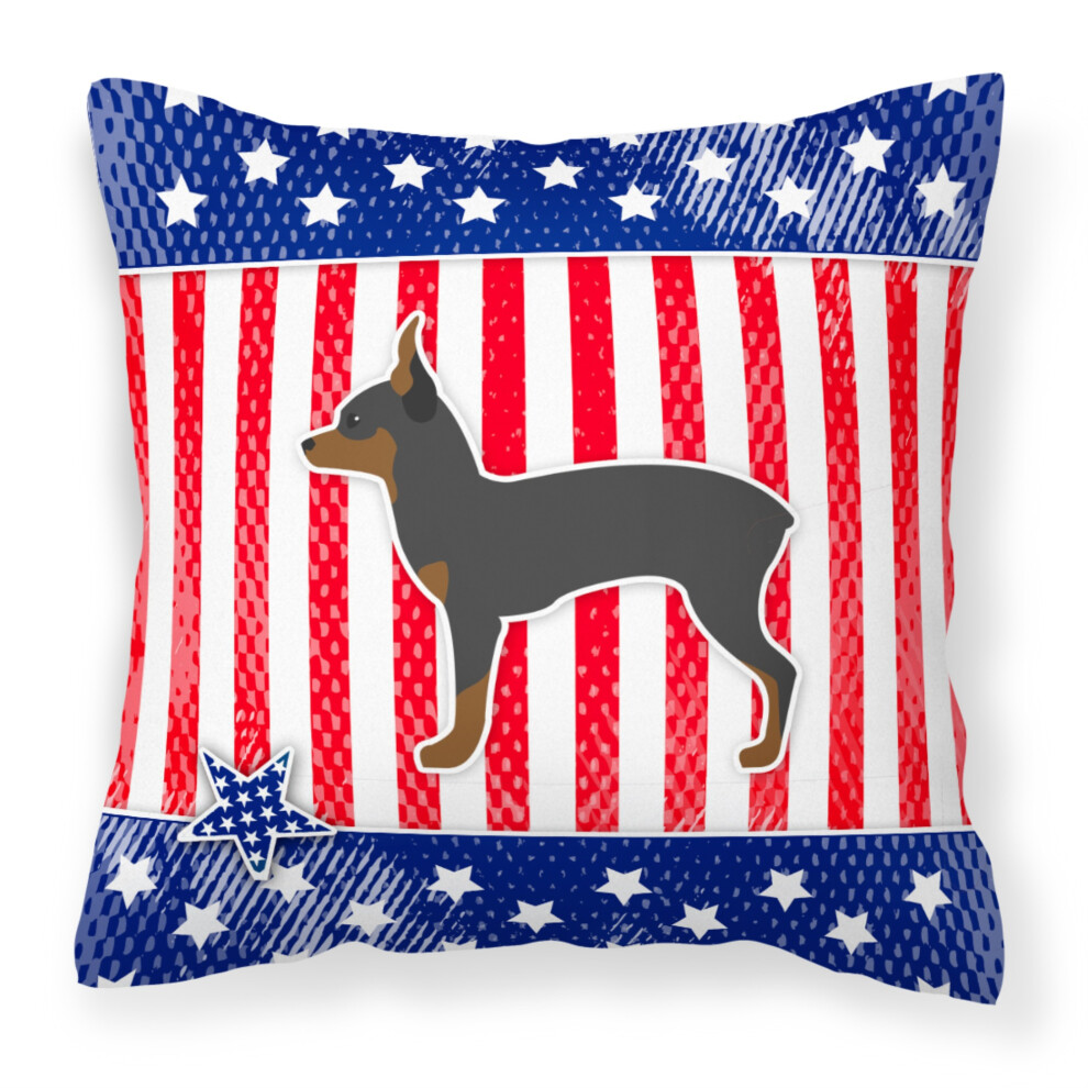 Coussin D Coratif Caroline's Treasures BB3287PW1818, Motif Fox Terrier Am Ricain Patriotique, 45,7 X 45,7 Cm, Multicolore-image