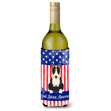 Caroline's Treasures BB3128LITERK Dr iak na fla e na studen n poje Bull Terrier cierna biela v no 750 ml viacfarebn