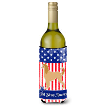 """"Caroline's Treasures USA Patriotic Afghaanse windhond wijnfles drankisolator Hugger 750 ml veelkleurig""""