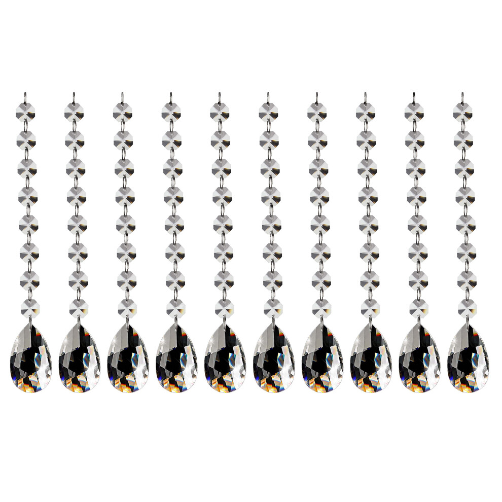 Fushing 10St 1ft Druppel Crystal Strengen, Hangende Crystal Kralen Ketting