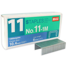Max Staples Nr. 11-1M - Packung mit 10 Schachteln     10.000 Heftklammern