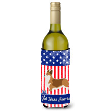 Caroline's Treasures USA Patriotic Corgi fla a na v no, izolacn obal na n poje, 750 ml, viacfarebn