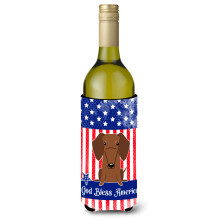 Caroline's Treasures BB3125LITERK USA Dachshund Cerveno-hned fla a na v no Hugger na studen n poje 750 ml Viacfarebn