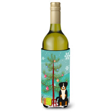 Caroline's Treasures BB4168LITERK Vesel vianocn stromcek Appenzeller Sennenhund Izolacn obal na fla e na v no 750 ml viacfarebn