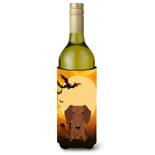 Caroline's Treasures BB4396LITERK Halloween Dachshund Cerveno-hned fla a na v no, izolacn obal na n poje 750 ml, viacfarebn