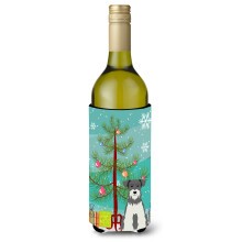 """" Caroline's Comorsures BB4179Literk Arbore de Craciun fericit n miniatura Schnauzer Sare ?i piper Vin Vin Baut Izolator Hugger 750ml multicolo